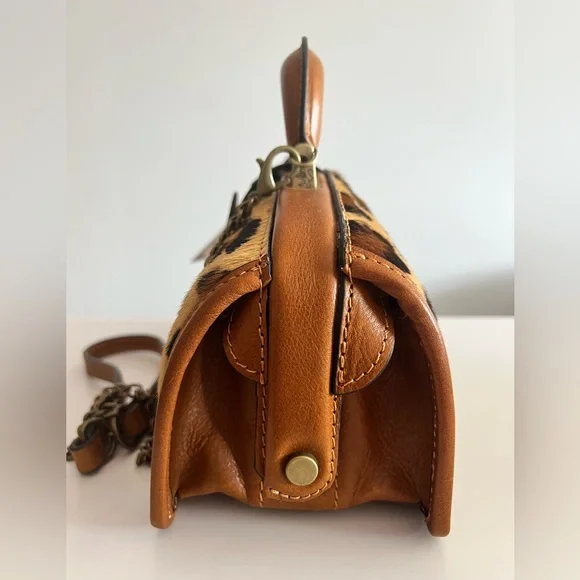 NWT Pratesi Firenze Lady Brunelleschi Leopard Calf Hair Bag - Picture 9 of 10